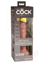 King Cock Elite Dual Density Vibrating Rechargeable Silicone Dildo 6in - Vanilla